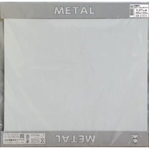 粘着剤付　カラー　トタン　ホワイト　0.27×455×455mm　半切　K7671